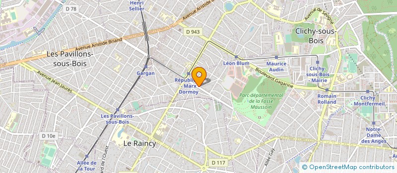 localisation de l'entreprise LEVYEL à CLICHY-SOUS-BOIS