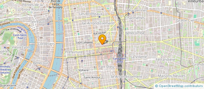 localisation de l'entreprise LEXCITIES - GIE D'AVOCATS INTER-BARREAUX ET INTERNATIONAL  LYON