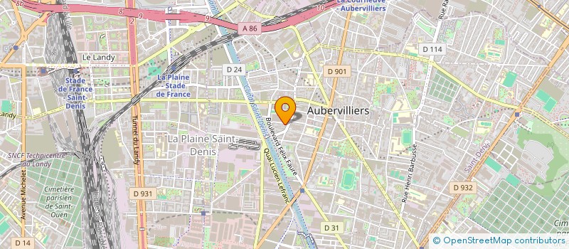 localisation de l'entreprise LEXTECH SAS  AUBERVILLIERS
