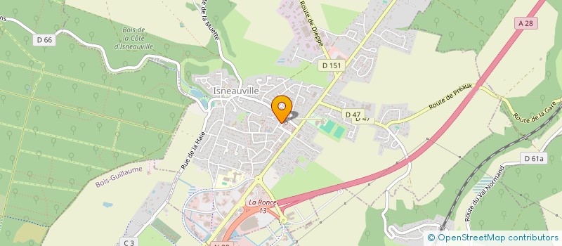 localisation de l'entreprise LEYA TRAITEUR  ISNEAUVILLE