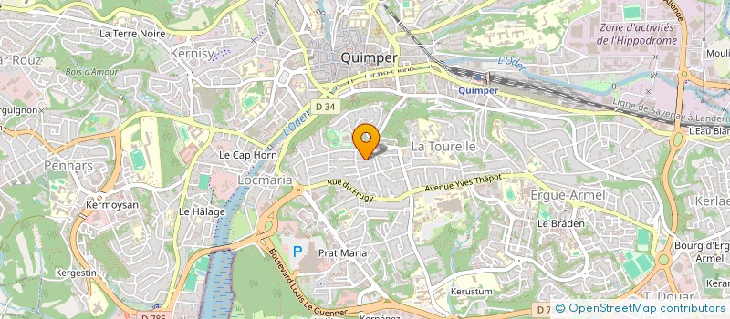 localisation de l'entreprise LEYANN à QUIMPER