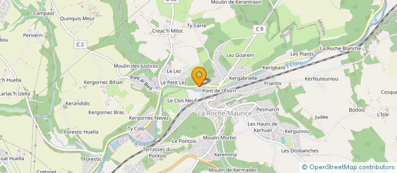 localisation de l'entreprise LEZ-ELORN  LA ROCHE-MAURICE