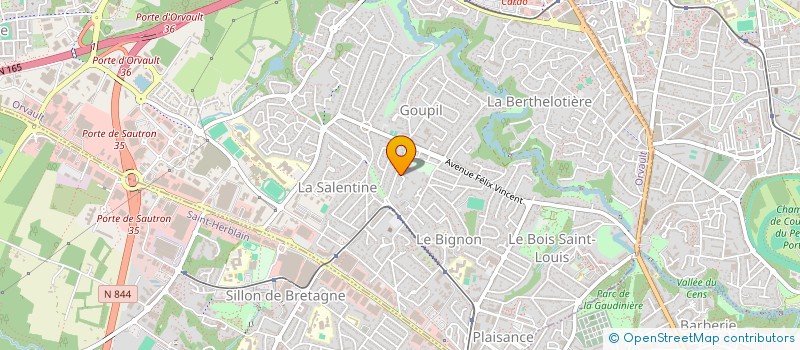 localisation de l'entreprise LEZEPOUL à ORVAULT