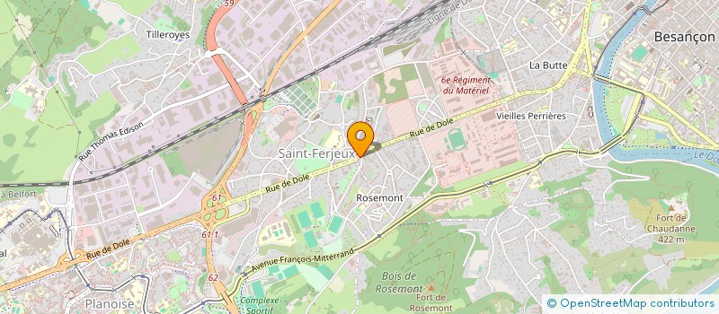 localisation de l'entreprise LF à BESANCON