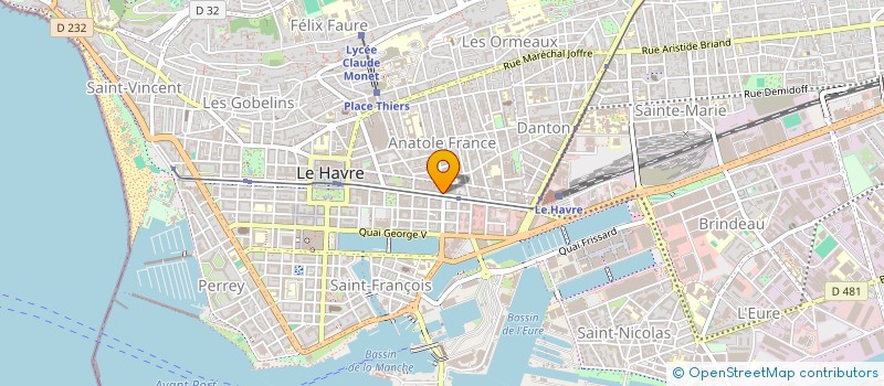 localisation de l'entreprise LF AS DEVELOPPEMENT  LE HAVRE