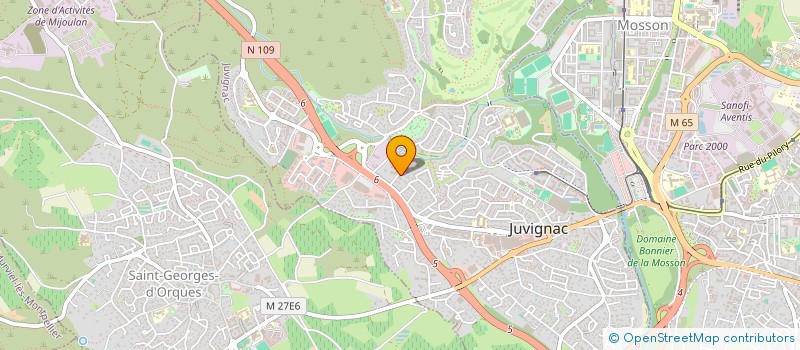 localisation de l'entreprise LF BATIMENT à JUVIGNAC