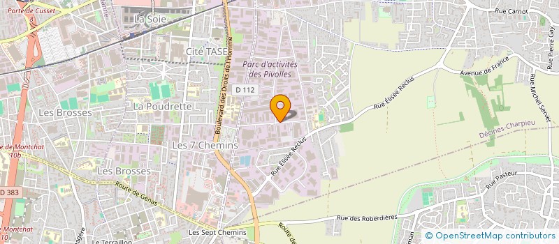 localisation de l'entreprise LF CARROSSERIE  DECINES CHARPIEU