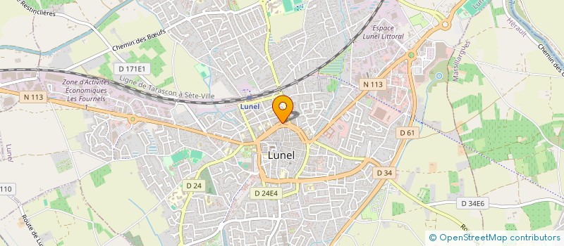 localisation de l'entreprise LF COIFFURE à LUNEL