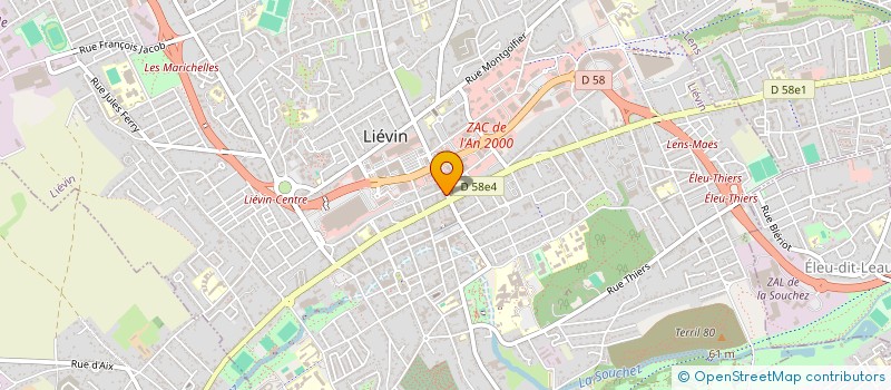 localisation de l'entreprise LF COIFFURE  LIEVIN