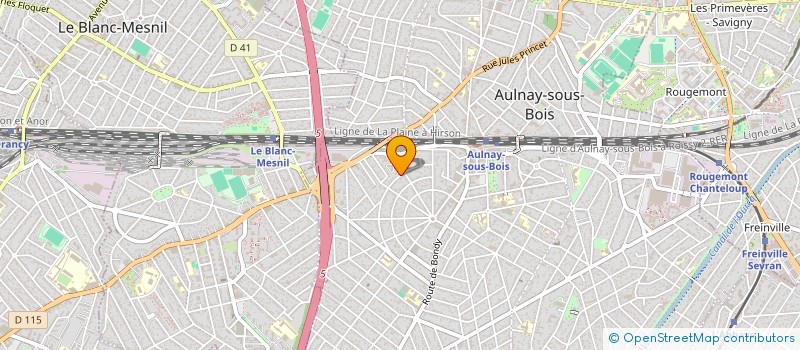 localisation de l'entreprise LF CONSTRUCTION à AULNAY-SOUS-BOIS