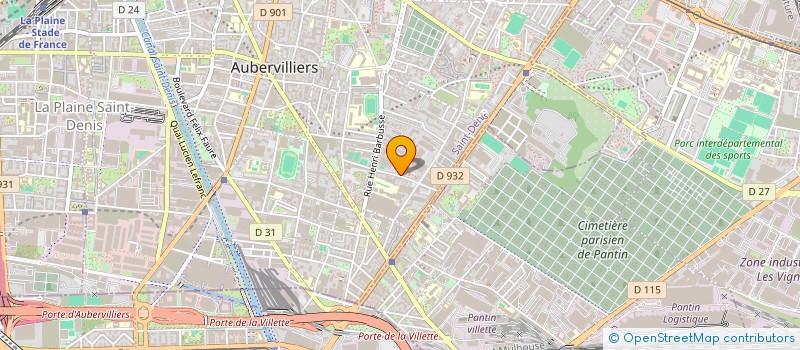 localisation de l'entreprise LF GROUPE  AUBERVILLIERS