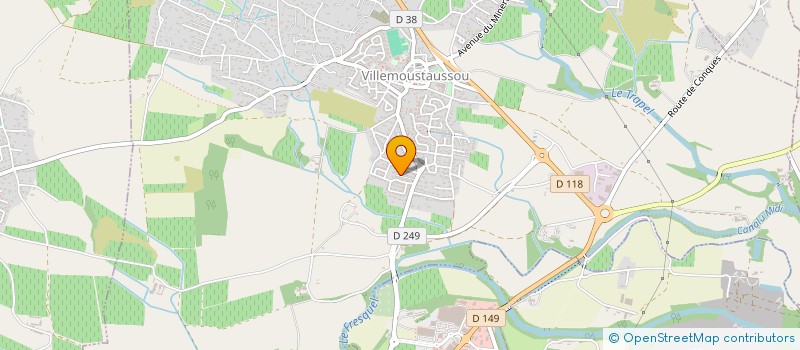localisation de l'entreprise LF INVEST à VILLEMOUSTAUSSOU