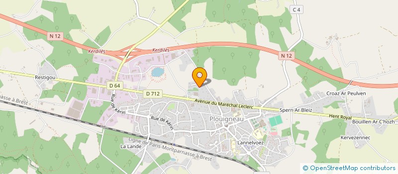 localisation de l'entreprise LF INVEST  PLOUIGNEAU