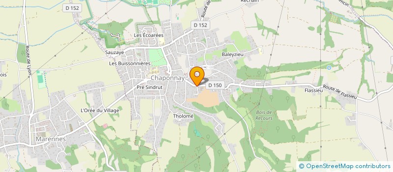 localisation de l'entreprise LF MICHENAUD  CHAPONNAY