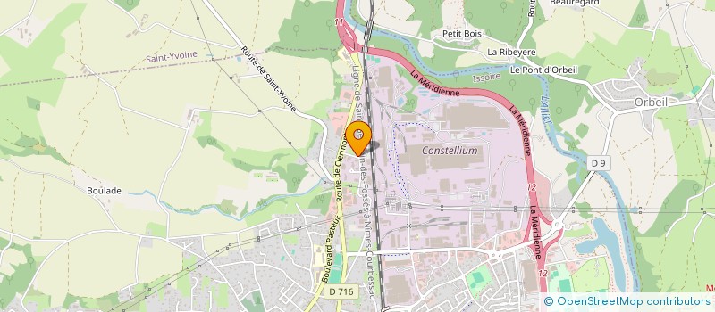 localisation de l'entreprise LF2  ISSOIRE