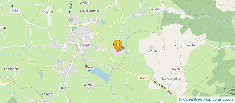 localisation de l'entreprise LFD PIONSAT  PIONSAT