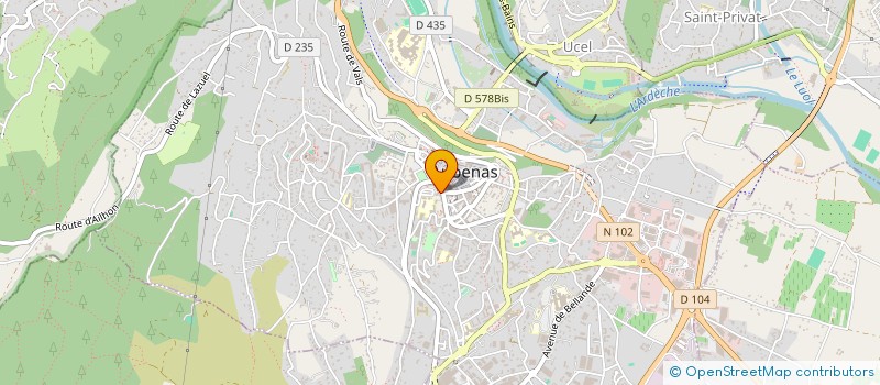 localisation de l'entreprise LFG IMMO à AUBENAS