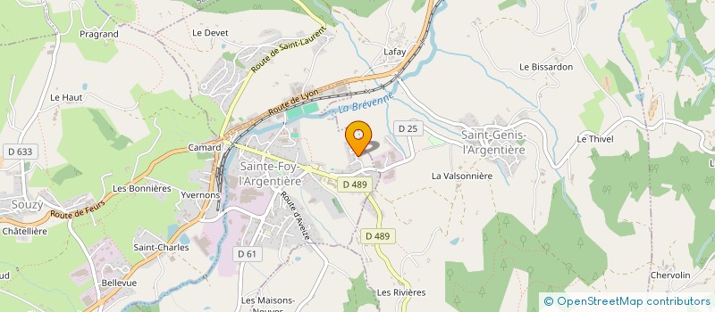 localisation de l'entreprise LFL INFORMATIQUE  SAINTE-FOY-L ARGENTIERE