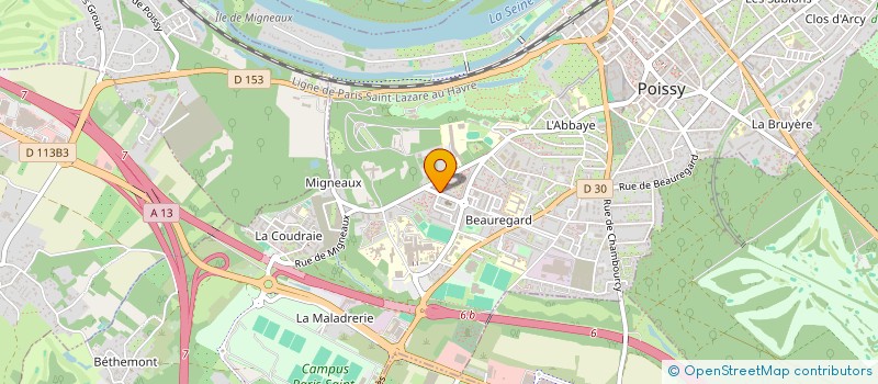 localisation de l'entreprise LFM CODES EMPLOI  POISSY