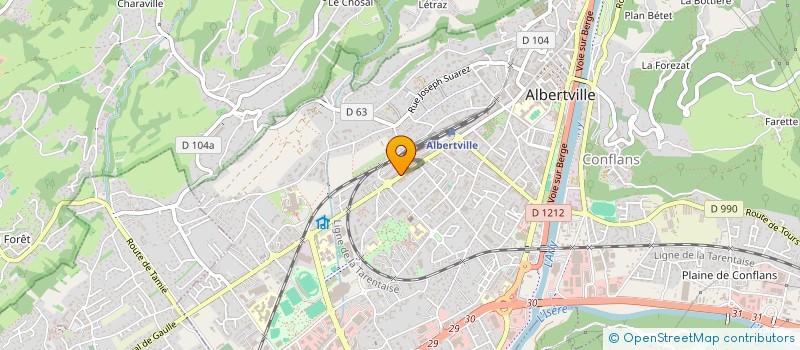 localisation de l'entreprise LFS SCI  ALBERTVILLE