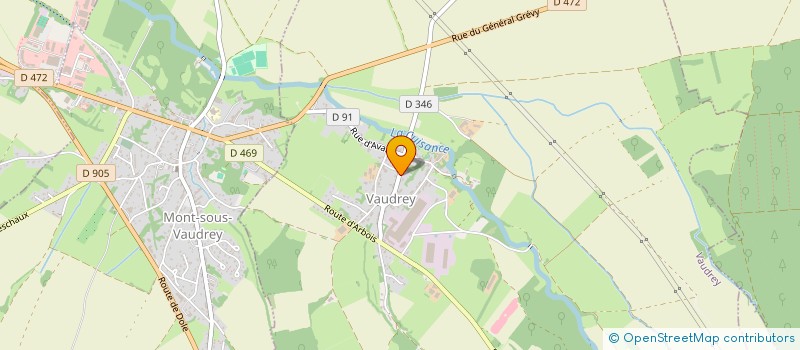 localisation de l'entreprise LFX  VAUDREY