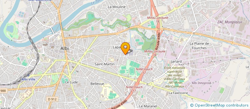 localisation de l'entreprise LG 2 à ALBI