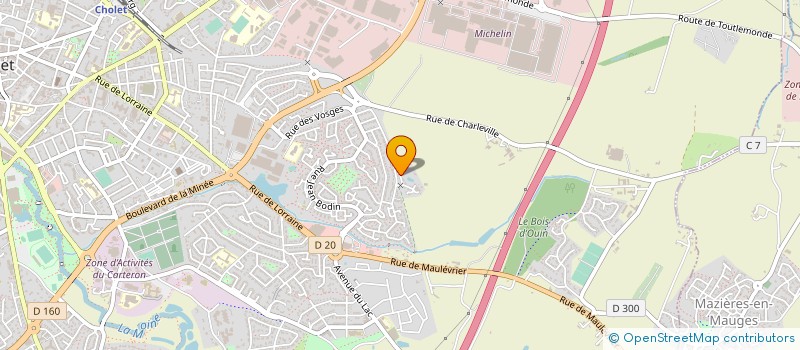 localisation de l'entreprise LG ARTISAN MENUISIER à CHOLET