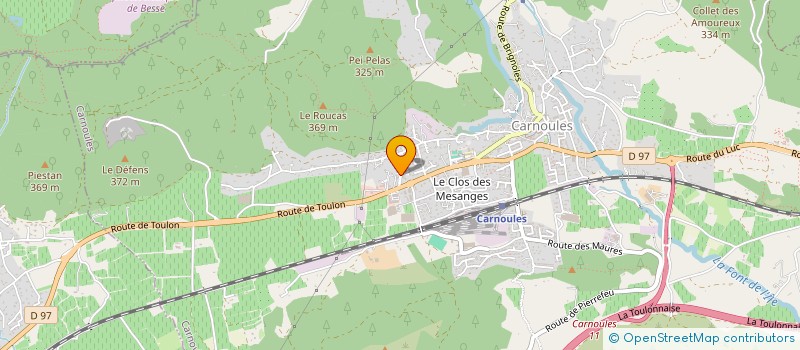 localisation de l'entreprise LG BATI 83  CARNOULES