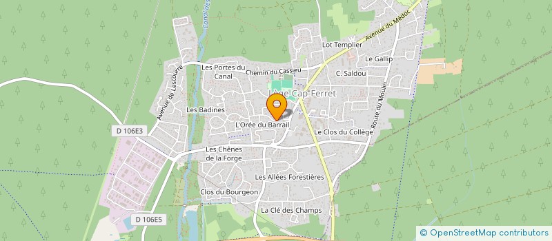 localisation de l'entreprise LG CHARPENTE  LEGE-CAP-FERRET