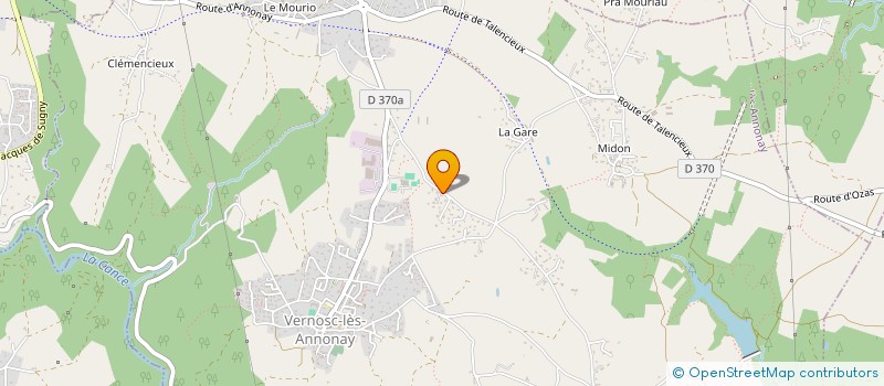 localisation de l'entreprise LG CONSTRUCTION  VERNOSC-LES-ANNONAY