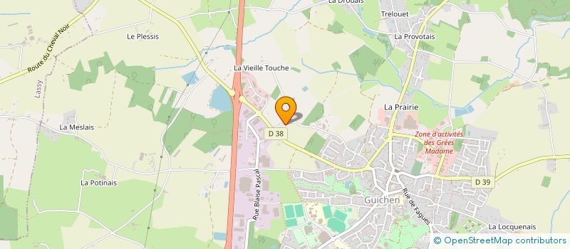 localisation de l'entreprise LG COUVERTURE  GUICHEN