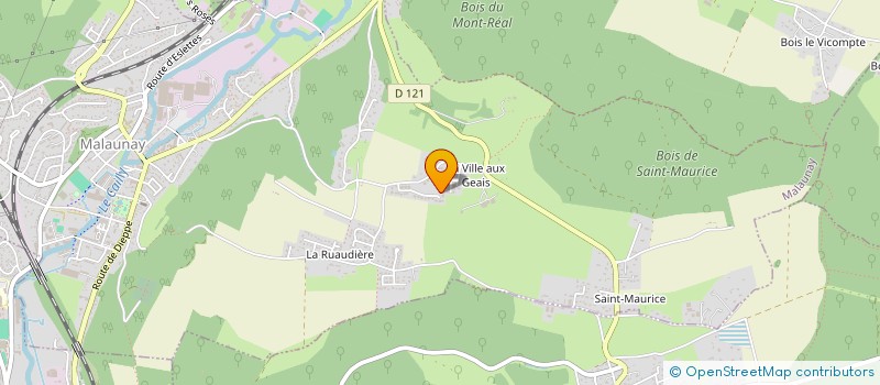 localisation de l'entreprise LG COUVERTURE  MALAUNAY