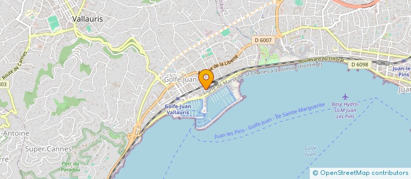 localisation de l'entreprise LG CURNY  VALLAURIS