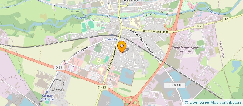 localisation de l'entreprise LG CUTTING à CERNAY