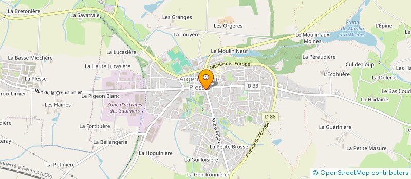 localisation de l'entreprise LG CYCLES  ARGENTRE-DU-PLESSIS