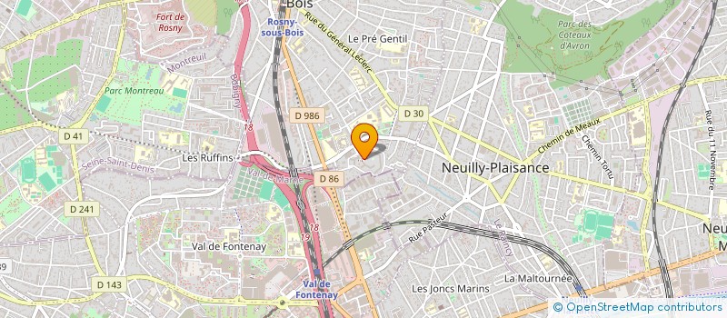 localisation de l'entreprise LG DIFFUSION à ROSNY-SOUS-BOIS
