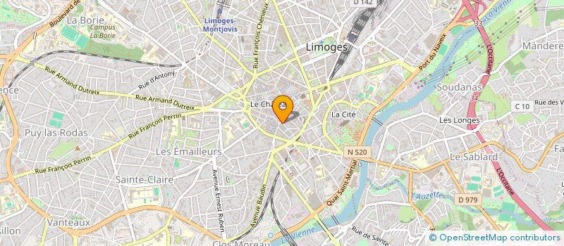 localisation de l'entreprise LG HOLDING à LIMOGES