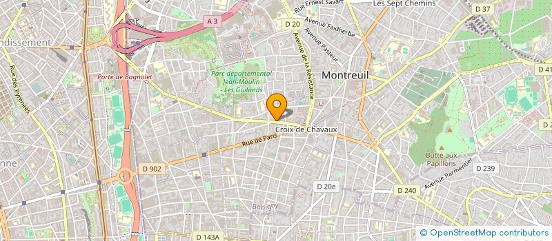 localisation de l'entreprise LG IMMO à MONTREUIL