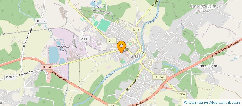 localisation de l'entreprise LG ROORE à TARTAS