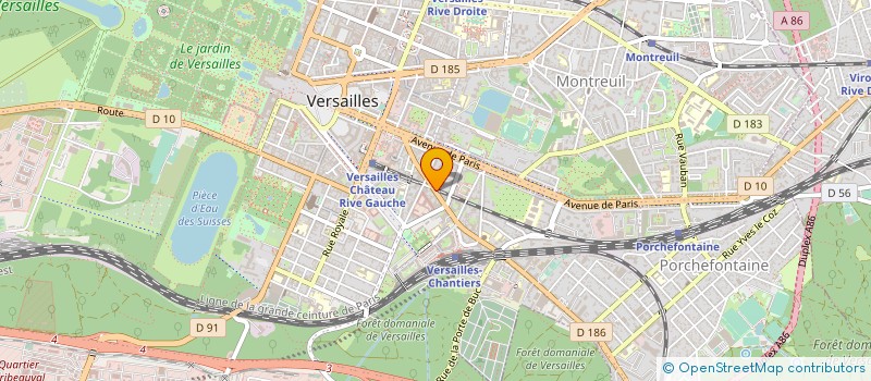 localisation de l'entreprise LG SERVICES à VERSAILLES
