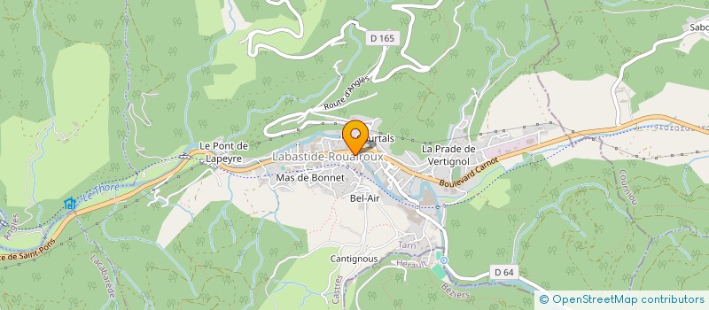 localisation de l'entreprise LG SERVICES  LABASTIDE-ROUAIROUX