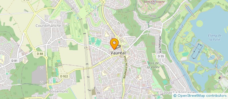 localisation de l'entreprise LG TAXI  VAUREAL