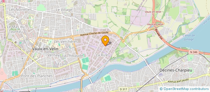 localisation de l'entreprise LG TRADING  VAULX-EN-VELIN