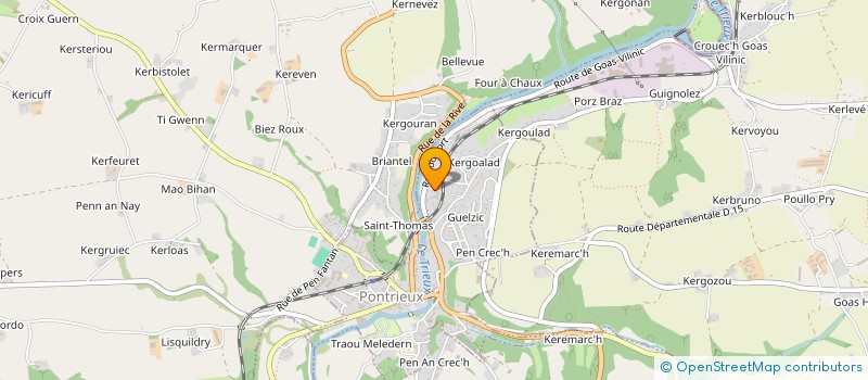 localisation de l'entreprise LG2A  PONTRIEUX