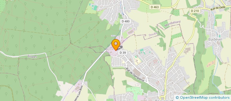 localisation de l'entreprise LG3M  BEAUCOURT