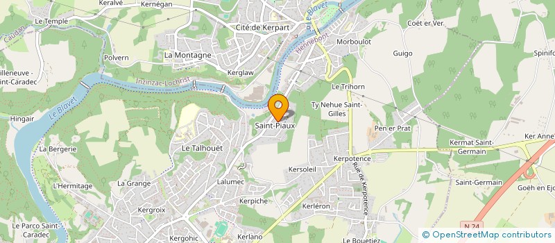 localisation de l'entreprise LGA  HENNEBONT