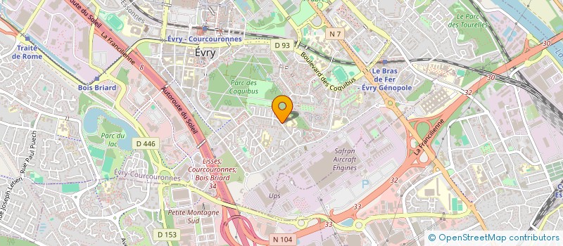 localisation de l'entreprise LGD BATIMENT à EVRY-COURCOURONNES