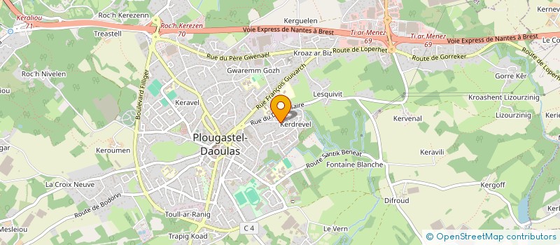 localisation de l'entreprise LGE  PLOUGASTEL-DAOULAS