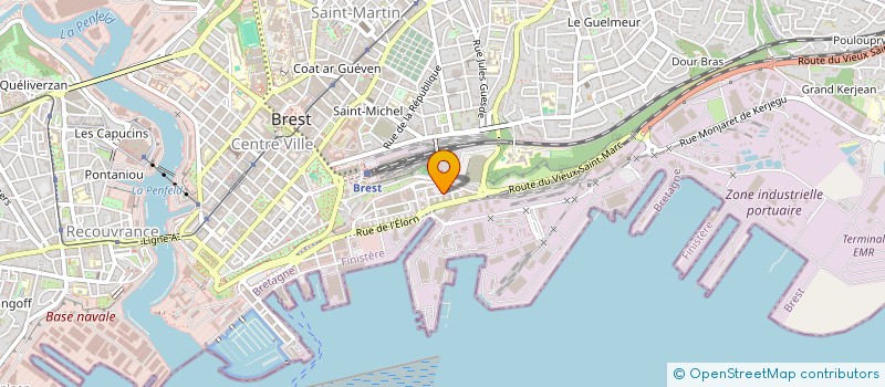 localisation de l'entreprise LGE MILIPARTS à BREST
