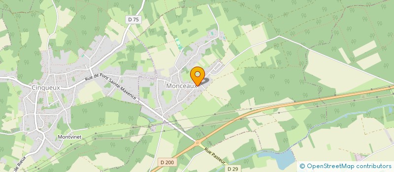 localisation de l'entreprise LGE SERRURERIE  MONCEAUX